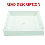 32x32 Alcove Shower Pan with Center Drain