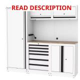 Steel 8-Piece Garage Storage (Matte White)