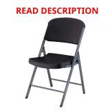 Black Plastic Outdoor Folding Chair Set (4)