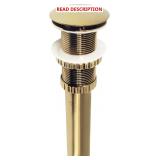 Kingston Push Pop-Up Sink Drain Brushed Brass