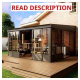 12 ft x 14 ft Wall Sunroom with Windows