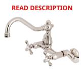 Victorian Cross 2-Handle Wall Faucet Nickel