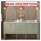Collette 72" Freestanding Double Sink Van - Item