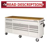 72 in. W Gloss White Mobile Workbench Chest