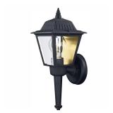 1-Light Black Outdoor Sconce Lantern