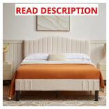Full Upholstered Bed Frame with Headboard