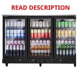 53 in. Back Bar Cooler, LED, Black