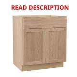 Sinclair Sink Base Cabinet, Shaker Oak