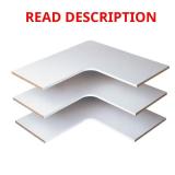 30 in. Corner Shelf, White Wood