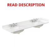72 in W Quartz White Vanity Top