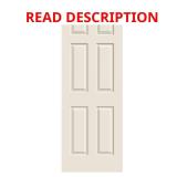 32x80 6-Panel Primed Textured Interior Door Slab