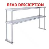 12"x60" Stainless Steel OverShelf