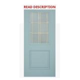 36" x 80" Blue Door With Decorative Window