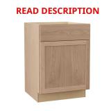 Sinclair 24x24x34.5 Shaker Oak Base Cabinet