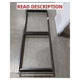 2 brown metal Window frames