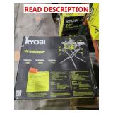 RYOBI 10" expanded capacity table saw with rollin