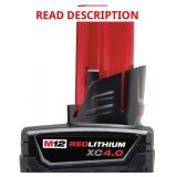 Milwaukee 48-11-2440 M12 Li-Ion 4.0Ah Battery