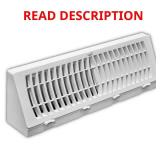 (6) 15 in. 3-Way Plastic Baseboard Diffuser White