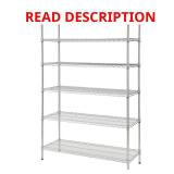 Chrome 6-Tier Metal Shelf Unit (48x72) **MISSING