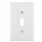 1-Gang White Midway Toggle Wall Plate