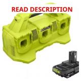 Ryobi 18V 6-Port Fast Charger & 2.0Ah Battery