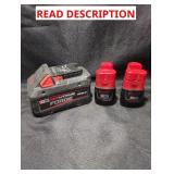 Salvage Battery Lot Featuring Milwaukee M18 8Ah &