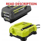 RYOBI 40V 4.0Ah Battery & Rapid Charger