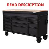 Matte Black 61x23 15-Drawer Workbench