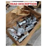 Box lot of random brackets and hinges