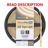 RibbonFlex Pro 24V White COB LED Strip 3000K