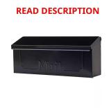 Townhouse Black Wall Mount Mailbox