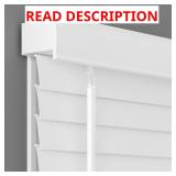 Lumino 2" Flat Slat Faux Wood Blinds, White