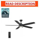 Home Decorators Driskol 60" White Ceiling Fan