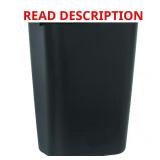 10.38 Gal. Black Rectangular Trash Can