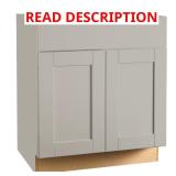 Shaker Sink Base Cabinet, Dove Gray