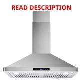 30 in. Ducted Range Hood, Stainless Steel