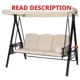3-Person Steel Frame Patio Swing Chair