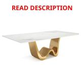 Roesler White/Gold Sintered Stone Table 8