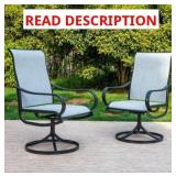 Black Swivel Textilene Metal Patio Outdoor Dining