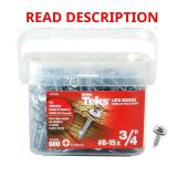 Teks #8 x 3/4-in Sheet Metal Screws (600)