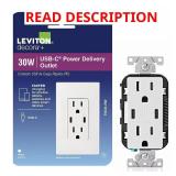 Decora 15A Tamper-Resist Duplex USB-C PD White