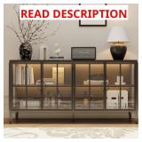 Black 31.5 in. Wood & Metal Accent Cabinet