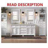 Hampton Harbor 72" Bath Vanity White