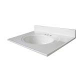 Newport 31 in Vanity Top w/ Integrated Sink, Whit