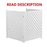 3-Panel Outdoor AC Fence Screen 32"W x 38"H