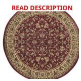 Castello Burgundy 5 ft Round Rug