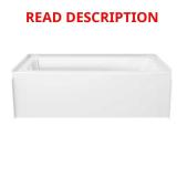 Classic 500 60" Left-Drain Bathtub White