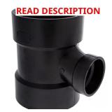 4x4x2 ABS DWV All Hub Sanitary Tee