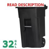 Toter 32-Gallon Black Rolling Trash Can