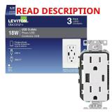 Decora White 15A USB Duplex Outlet